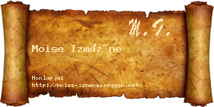 Moise Izméne névjegykártya